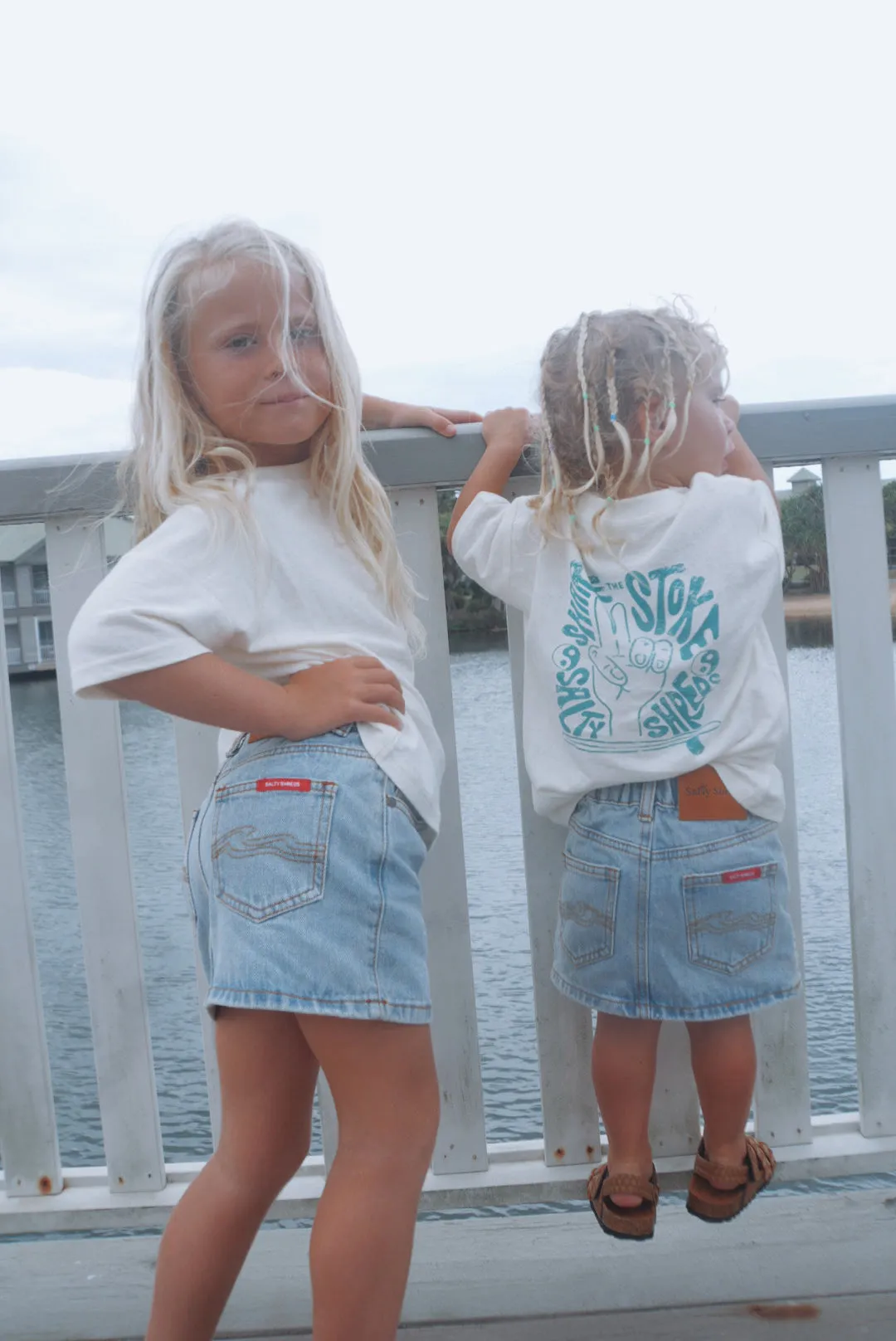 Vintage denim skater skirt - Girls