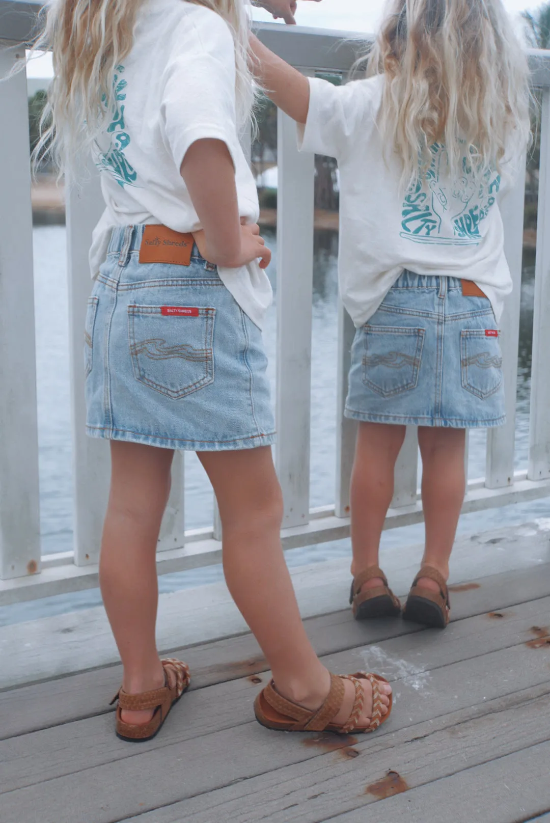 Vintage denim skater skirt - Girls