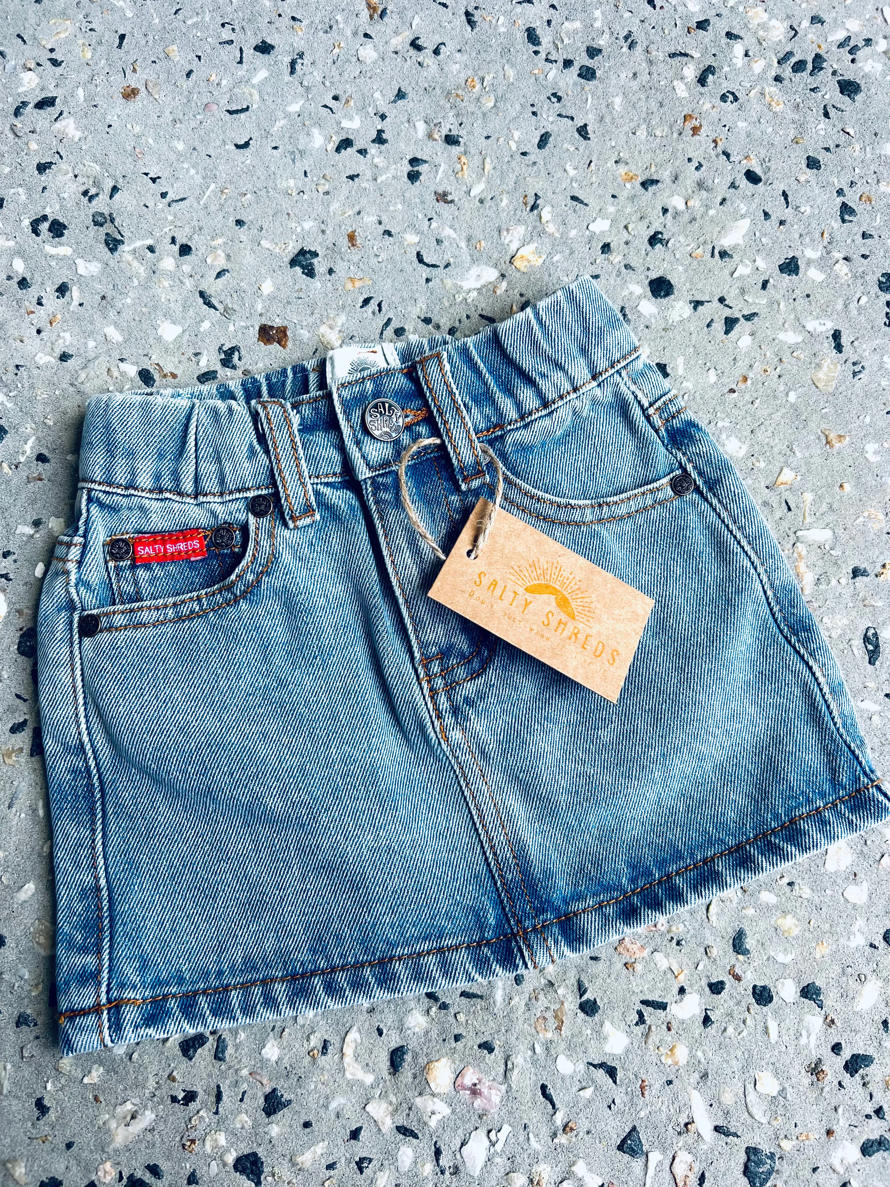 Vintage denim skater skirt - Girls
