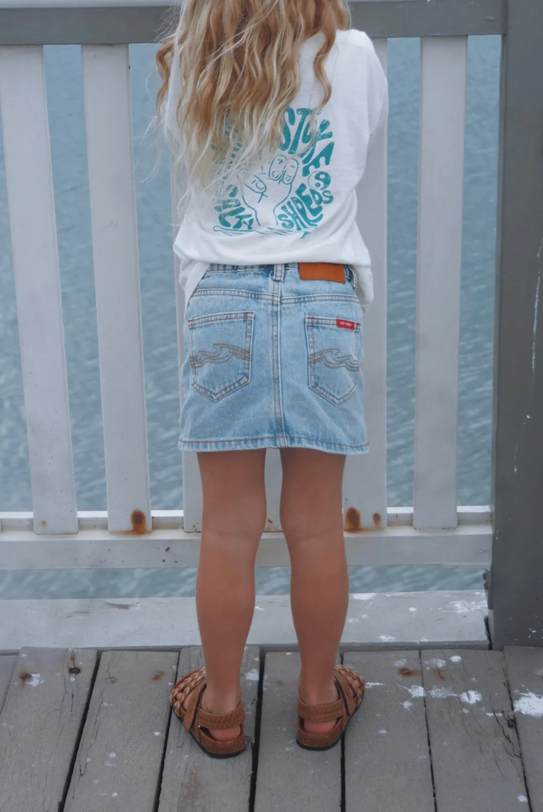Vintage denim skater skirt - Girls