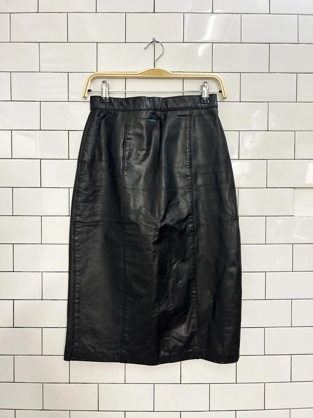 vintage impromptu leather skirt