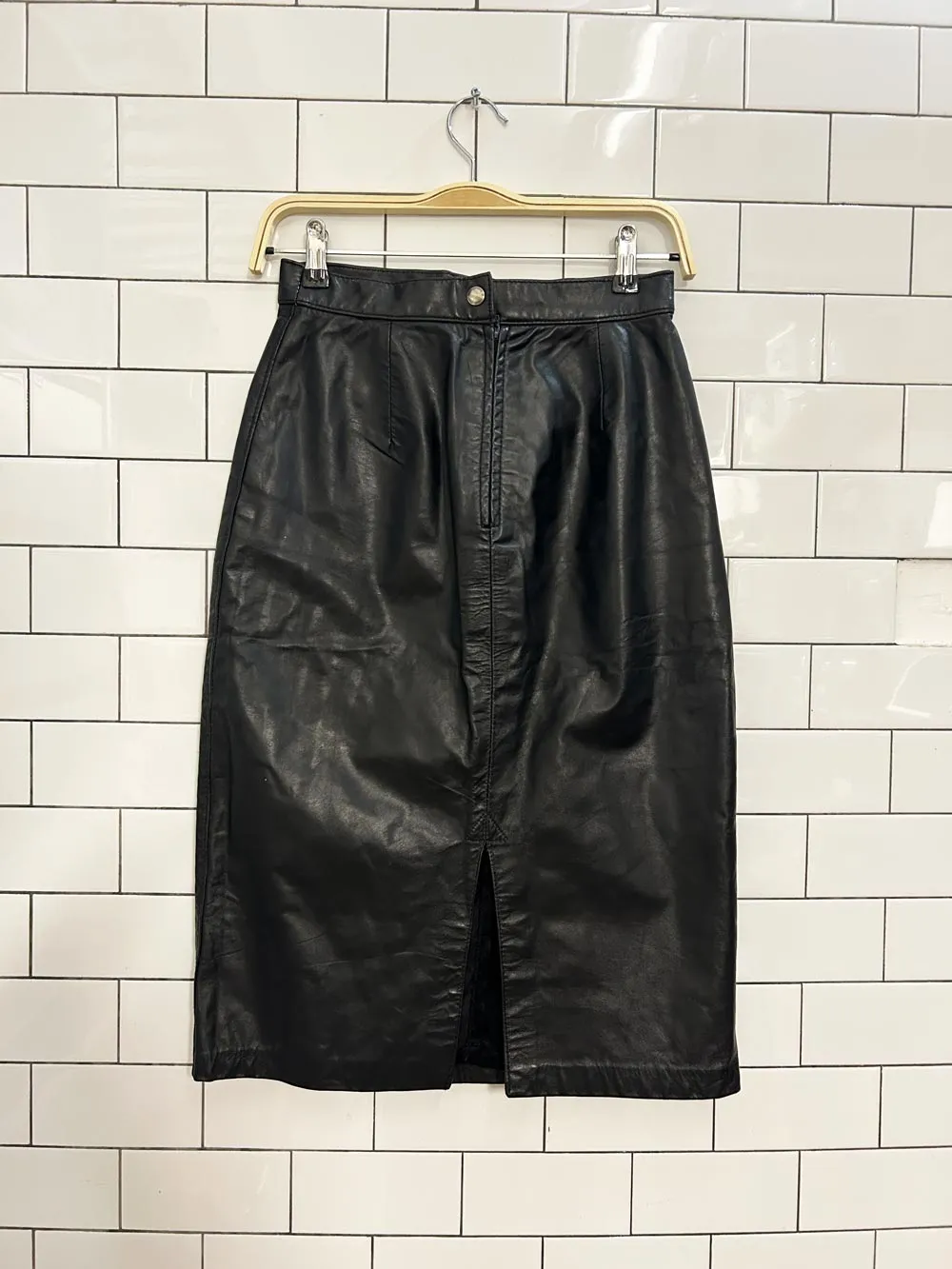 vintage impromptu leather skirt