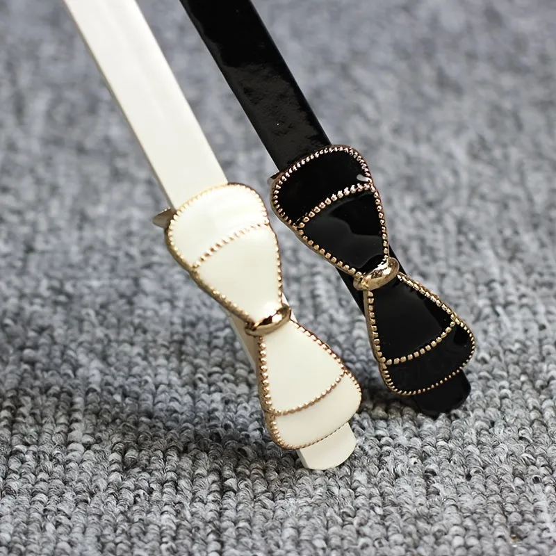 Vintage Studded Bow Belt for Women Faux Leather Waist Accessory