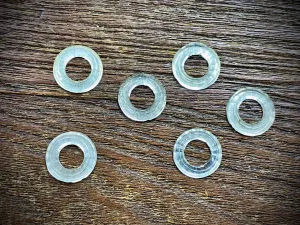 Vintage West German Faceted Crystal Ring Mirrored Sew-On Beads