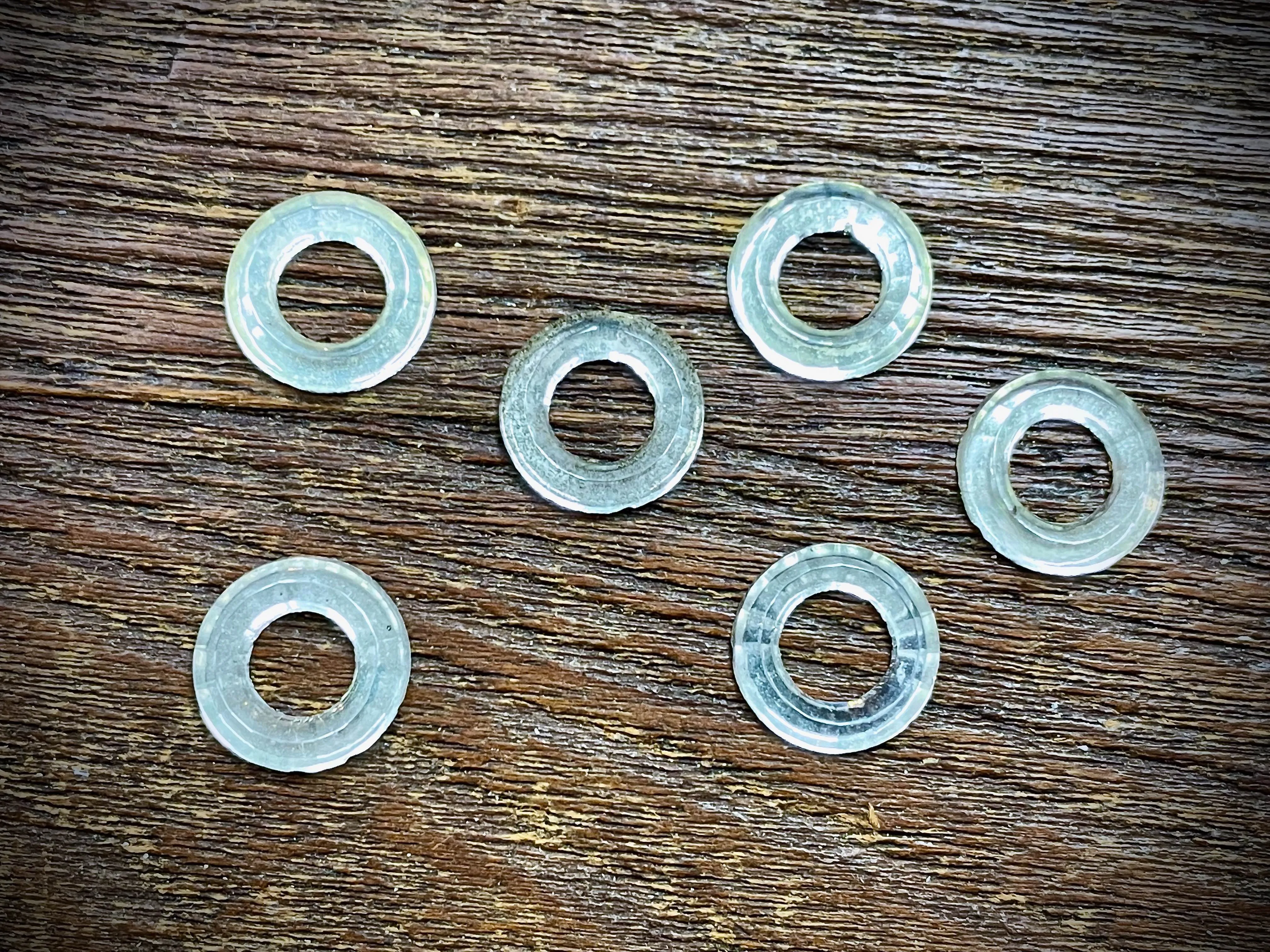 Vintage West German Faceted Crystal Ring Mirrored Sew-On Beads
