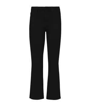 Wanda Crop Wide Leg Jean in Noir Coated