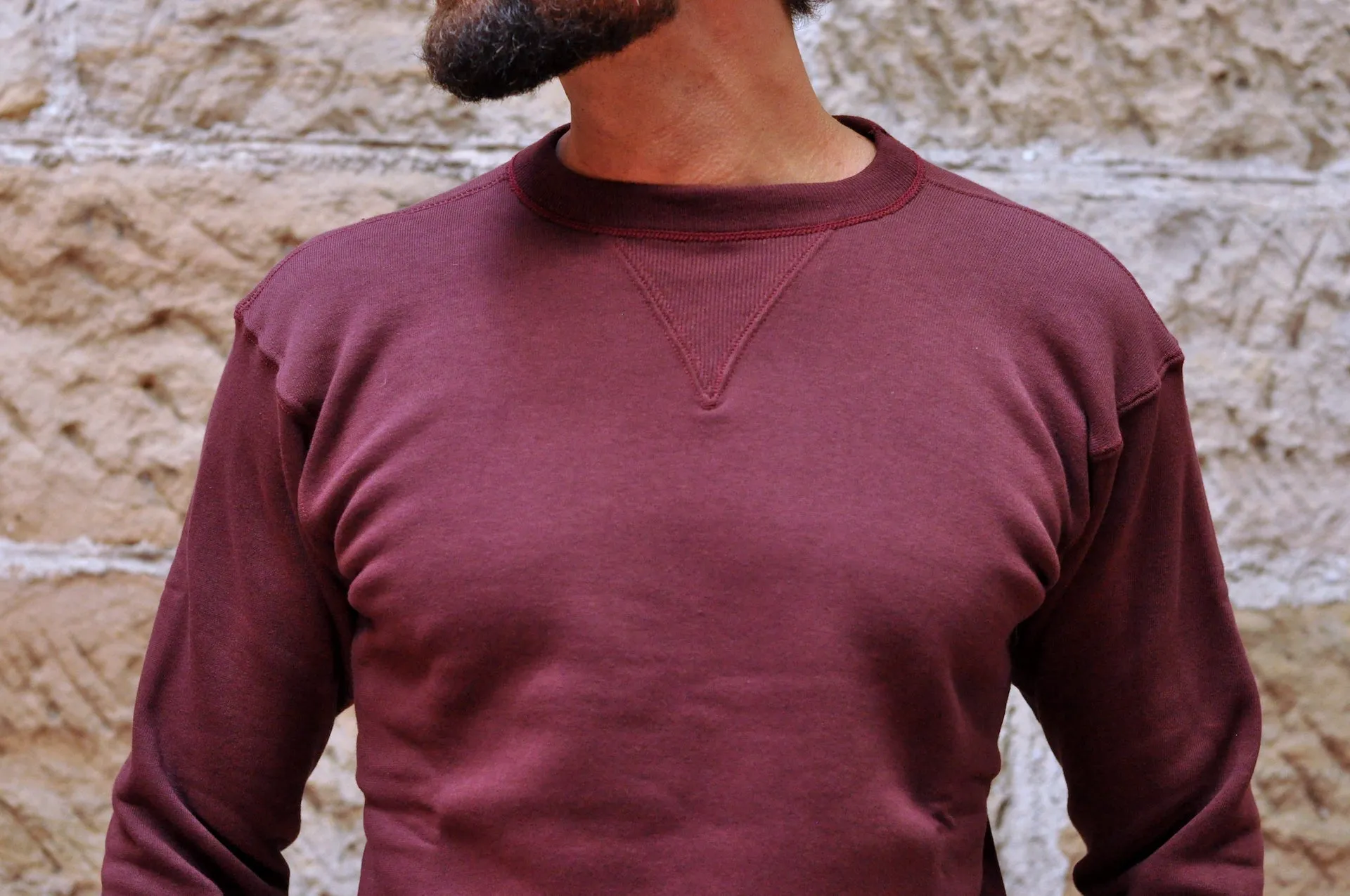 Warehouse Lot.403 10oz "Set-in Sleeves" Loopwheeled Sweatshirt (Burgundy)