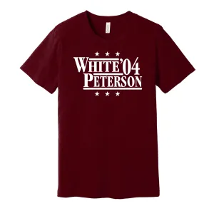 White & Peterson '04 - Oklahoma Football Political Campaign Parody T-Shirt - Hyper Than Hype Shirts