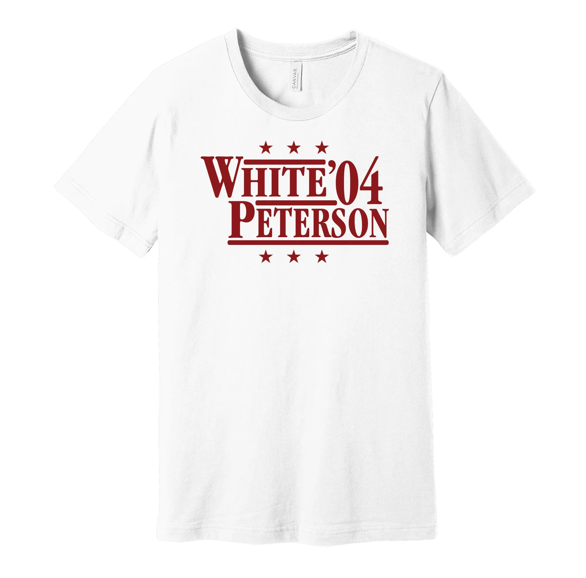 White & Peterson '04 - Oklahoma Football Political Campaign Parody T-Shirt - Hyper Than Hype Shirts