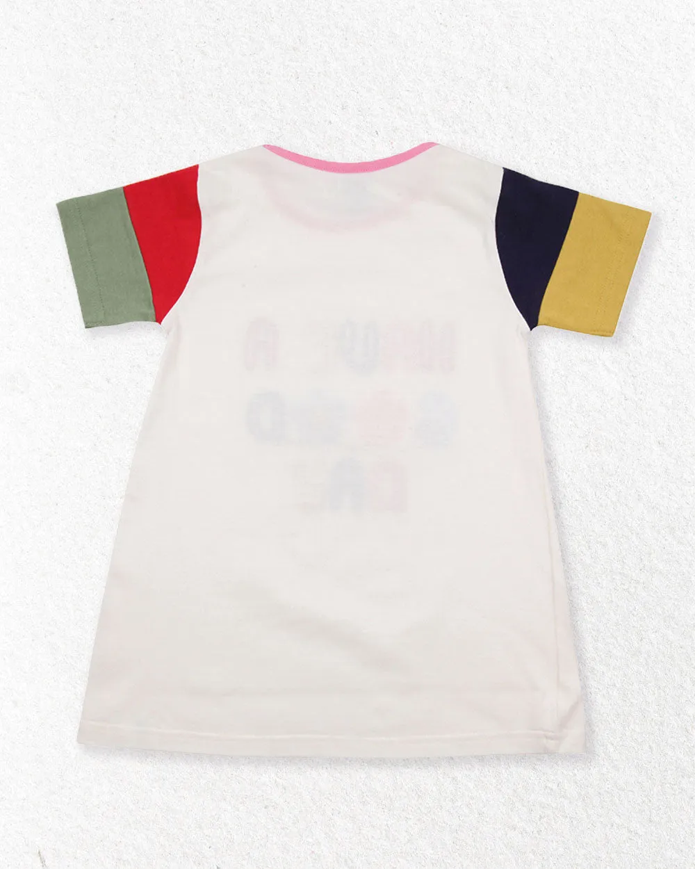 White Have a Good Day Slogan Applique Dress