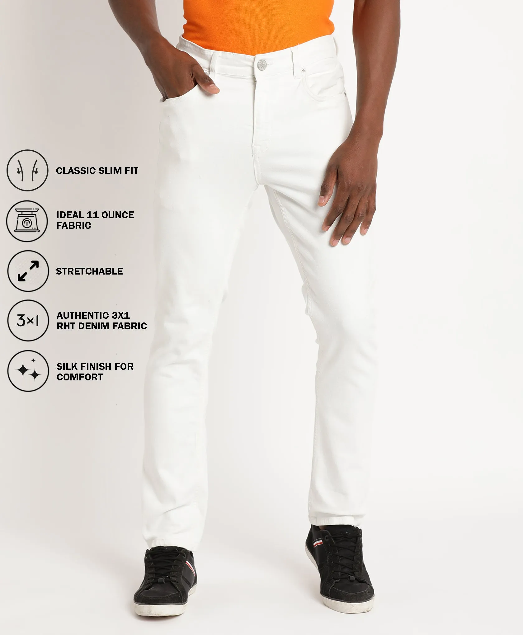 White Slim-fit Jeans
