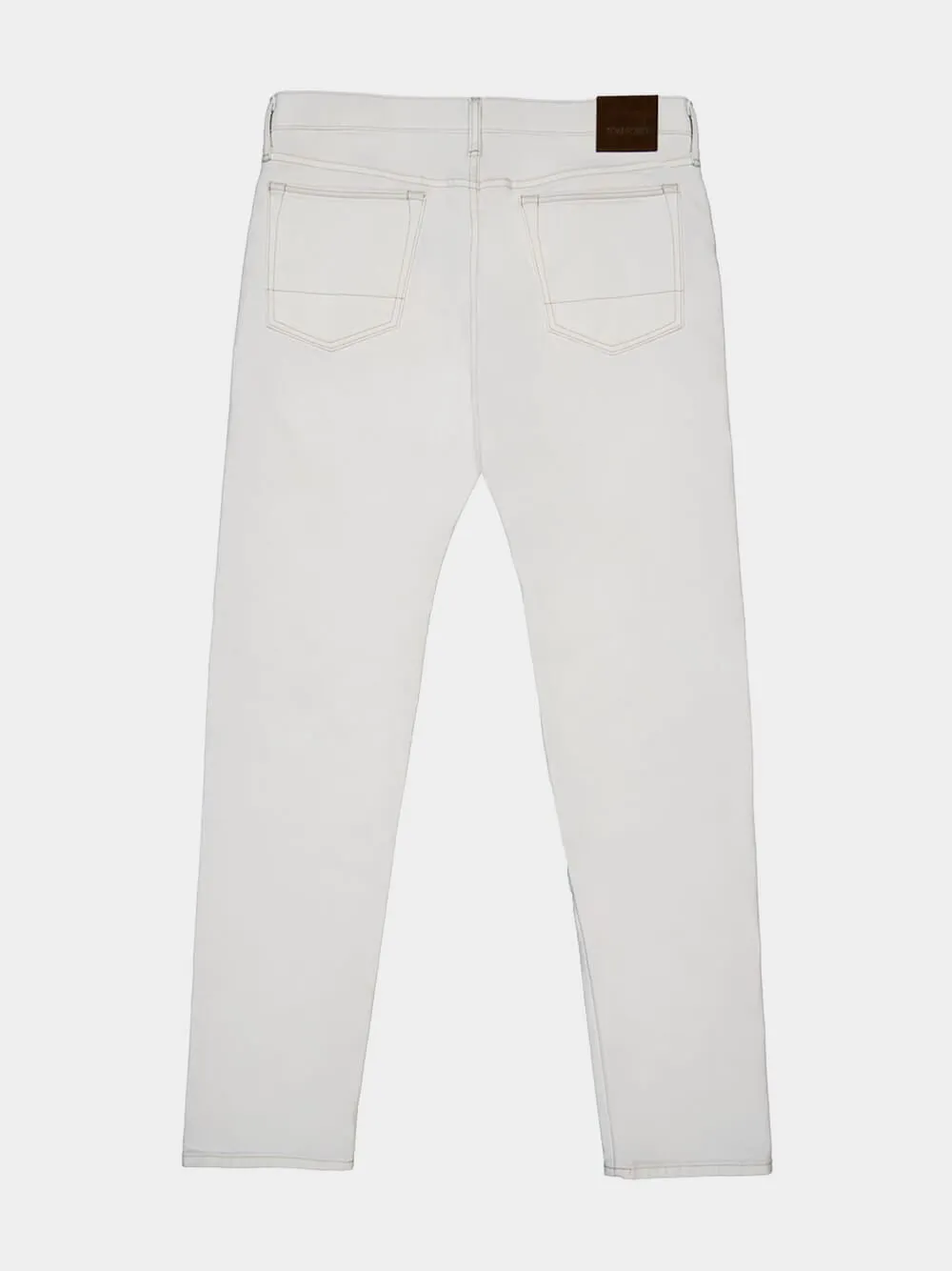 White Standard Fit Denim Jeans