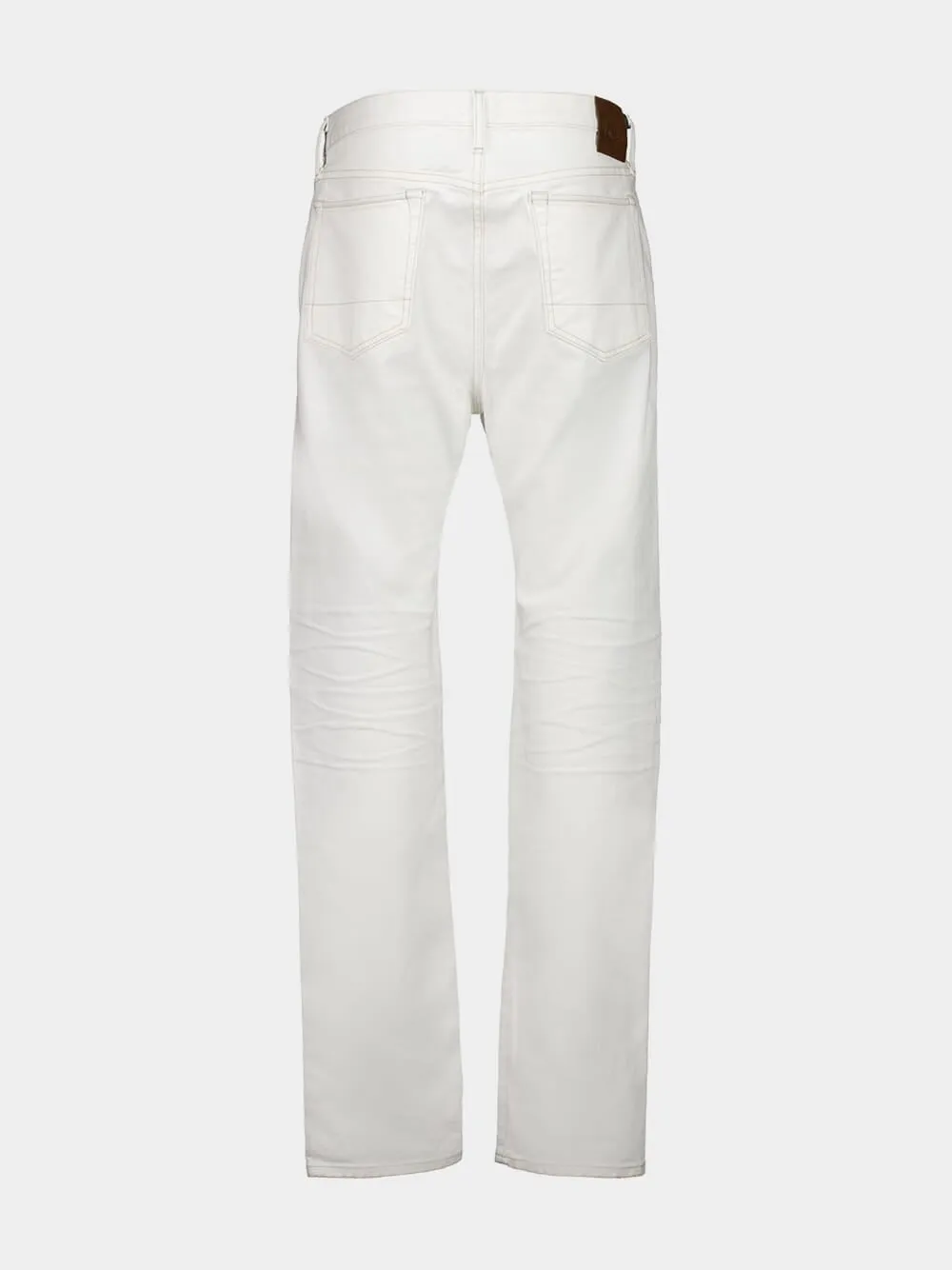 White Standard Fit Denim Jeans