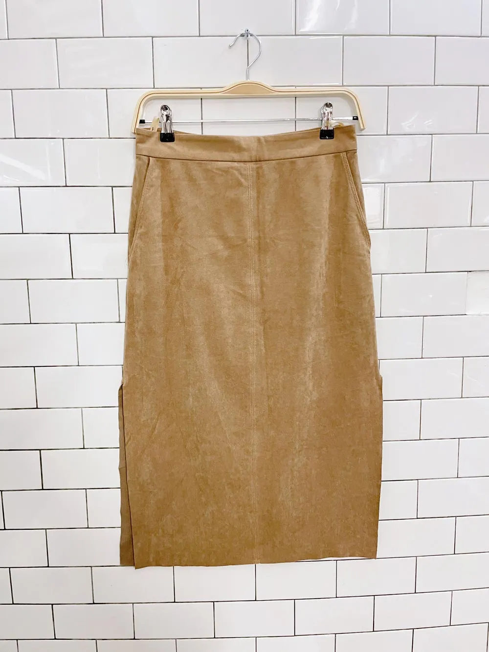 wilfred crémazie vegan suede midi skirt