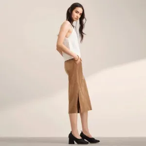 wilfred crémazie vegan suede midi skirt