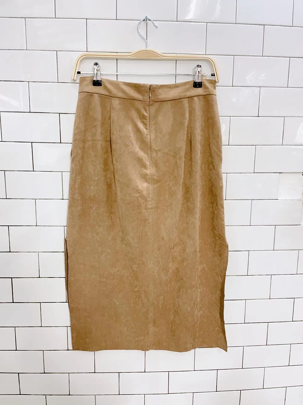 wilfred crémazie vegan suede midi skirt