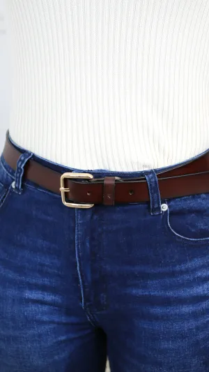 Wilma Brown Leather Jeans Belt
