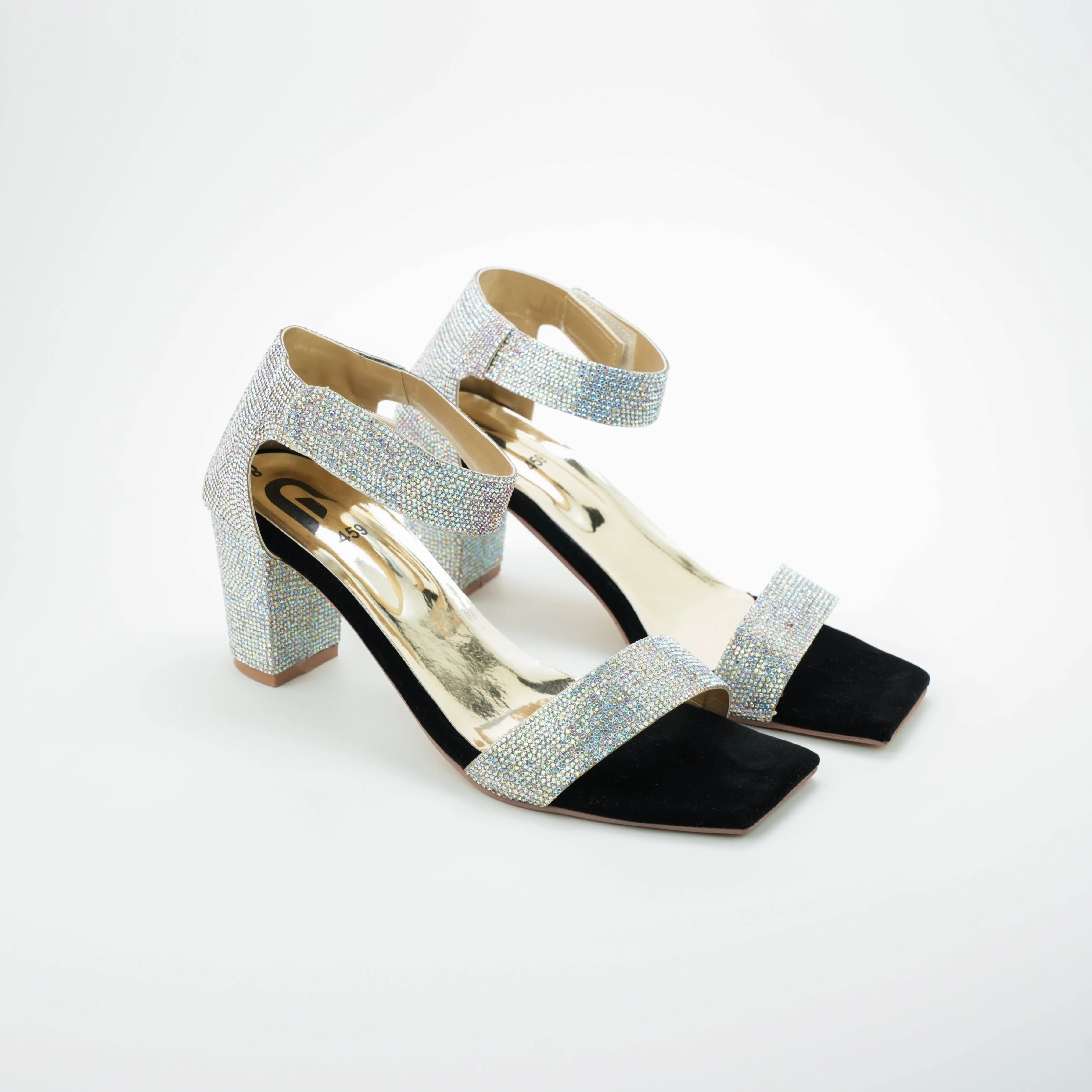WOMEN BLOCK HEEL (BLACK)