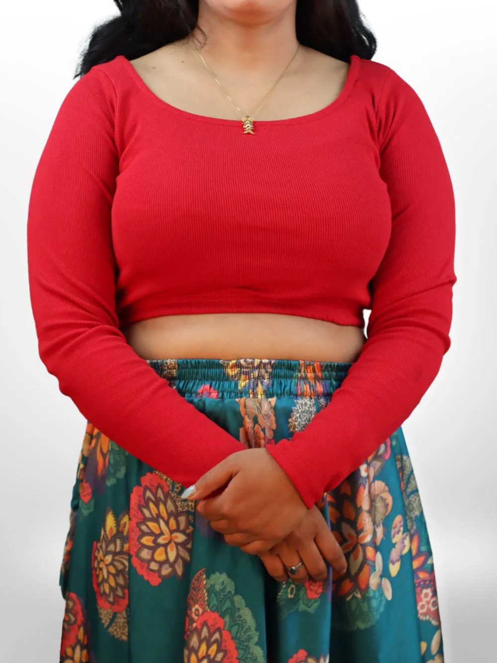 Women's All Over Full Sleeve Basic Blouse