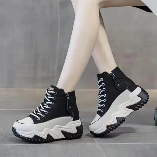 Women's Chunky Casual Shoes (BLACK)