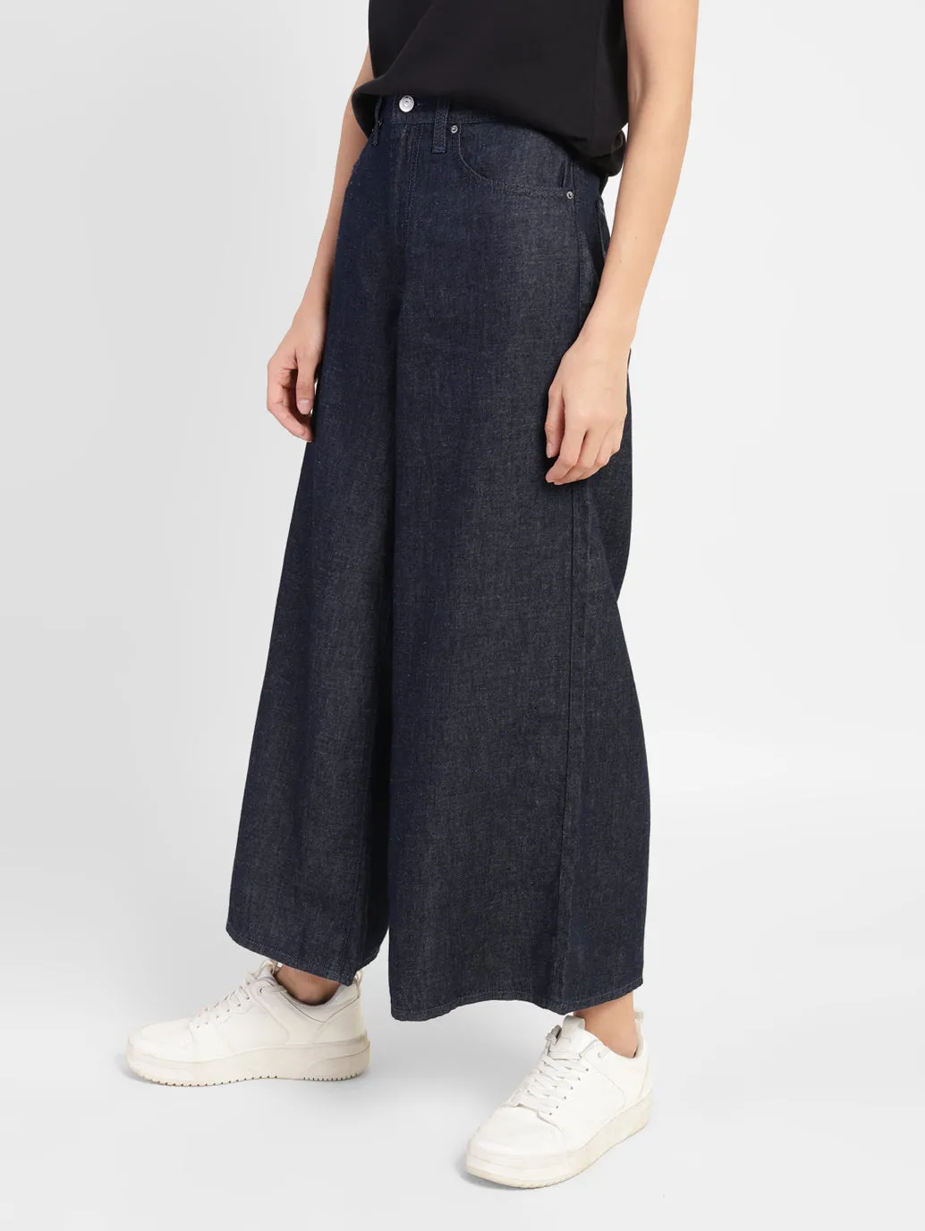 Women's Indigo Loose Fit High Rise Jeans