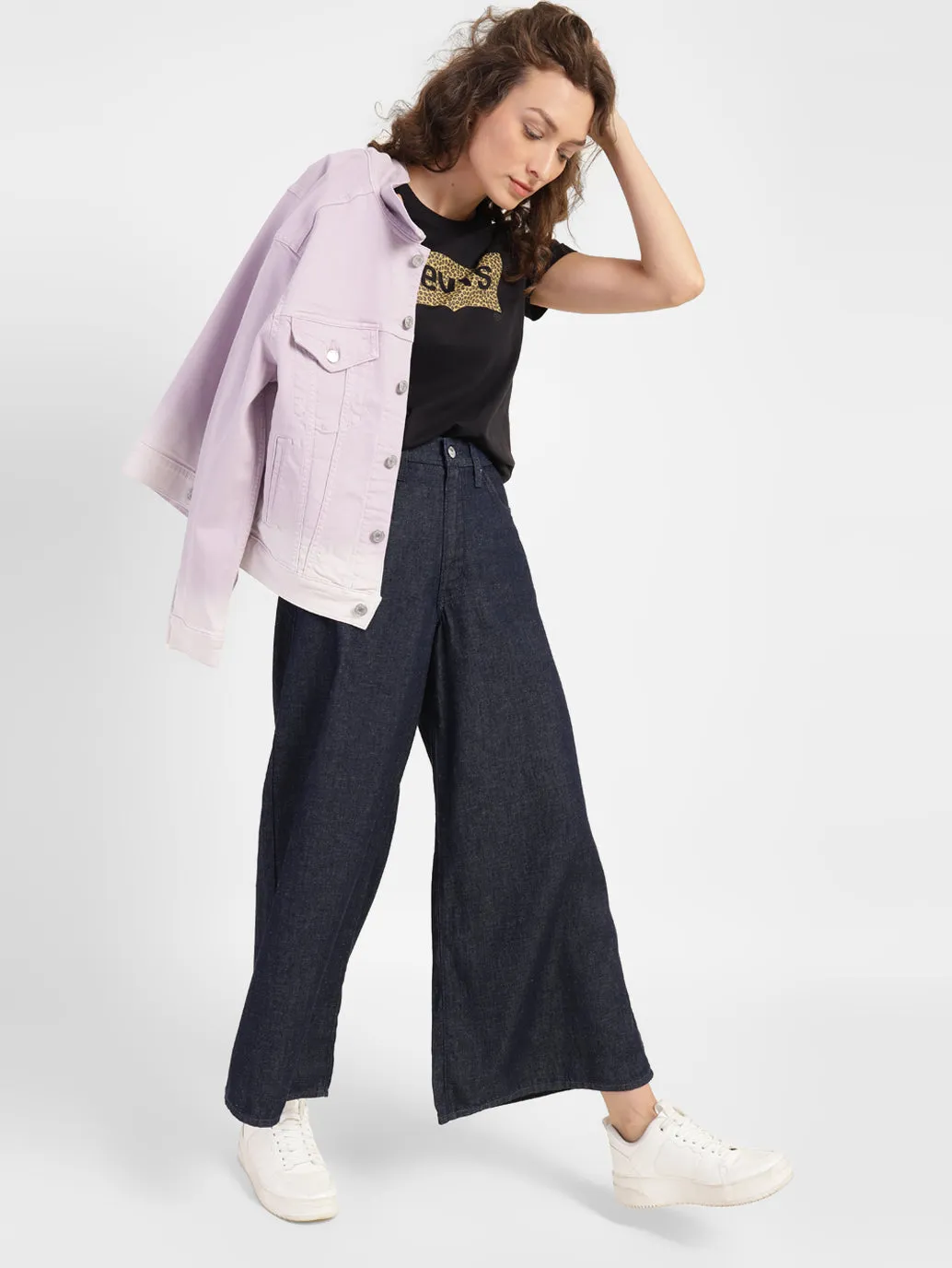 Women's Indigo Loose Fit High Rise Jeans