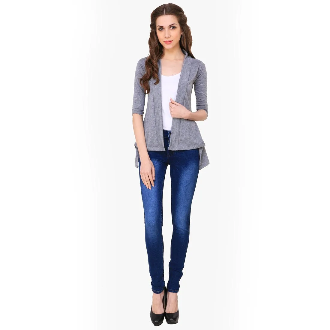 Women's Skinny Fit Mid-Rise Light Fade Clean Look Streachable Jeans
