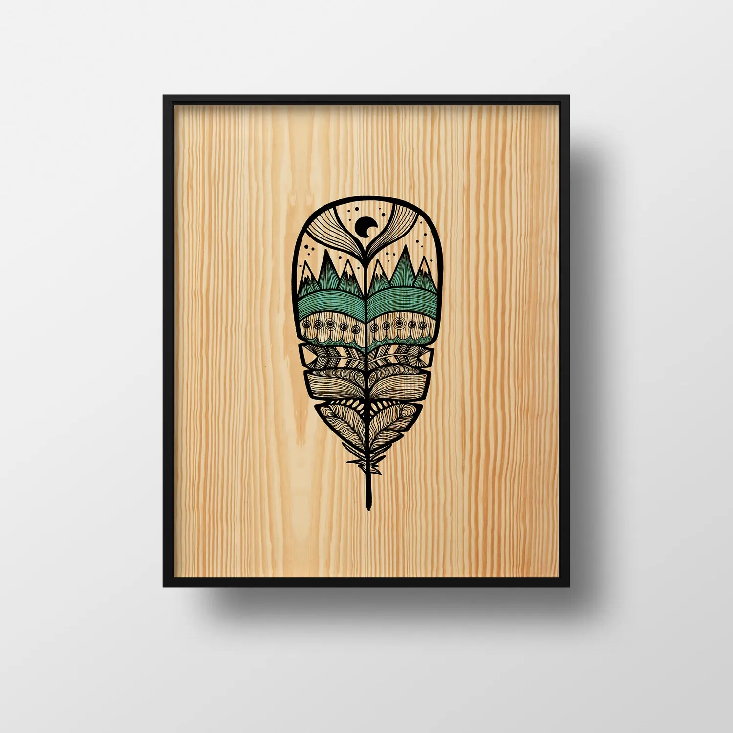 World In A Feather Print