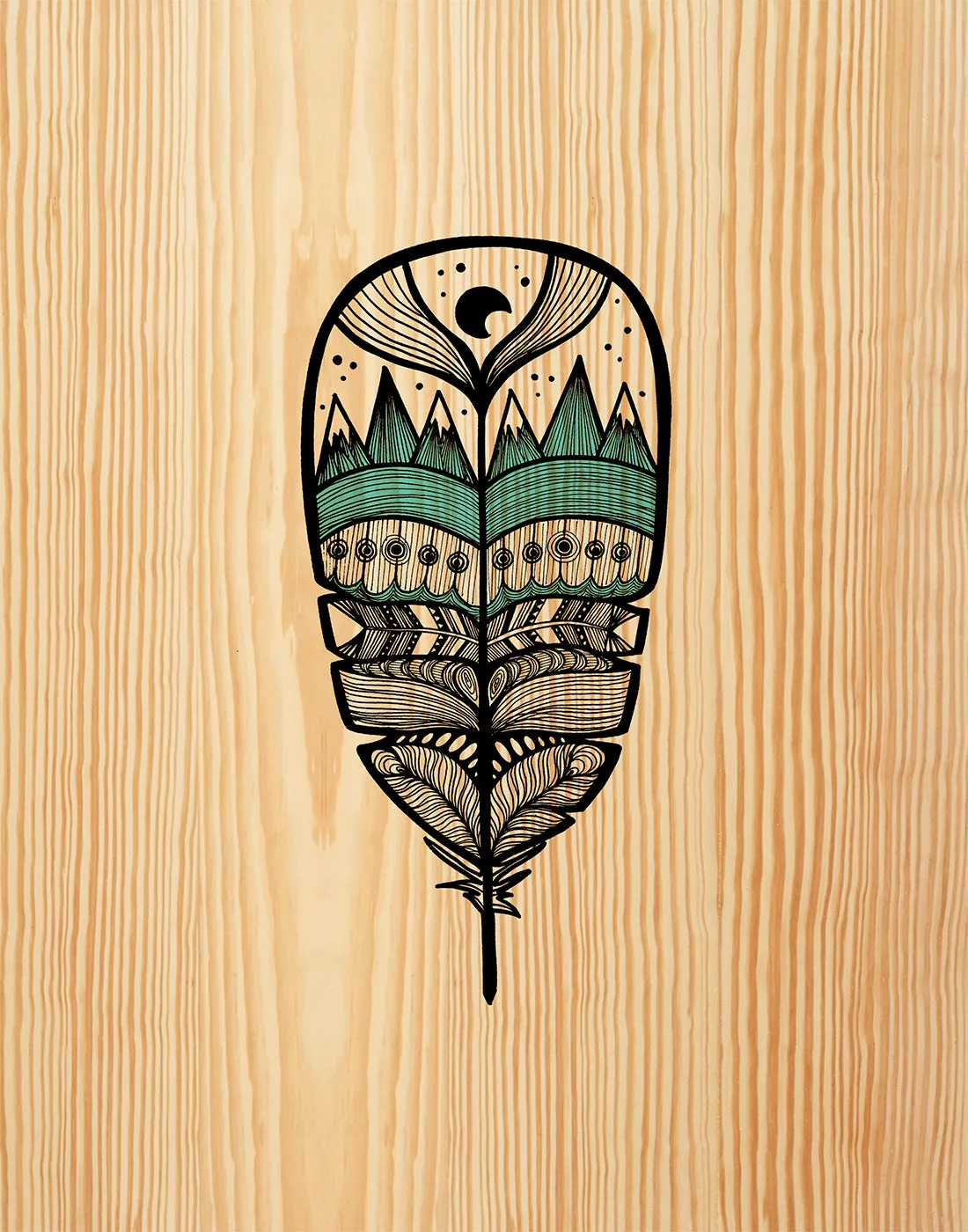 World In A Feather Print