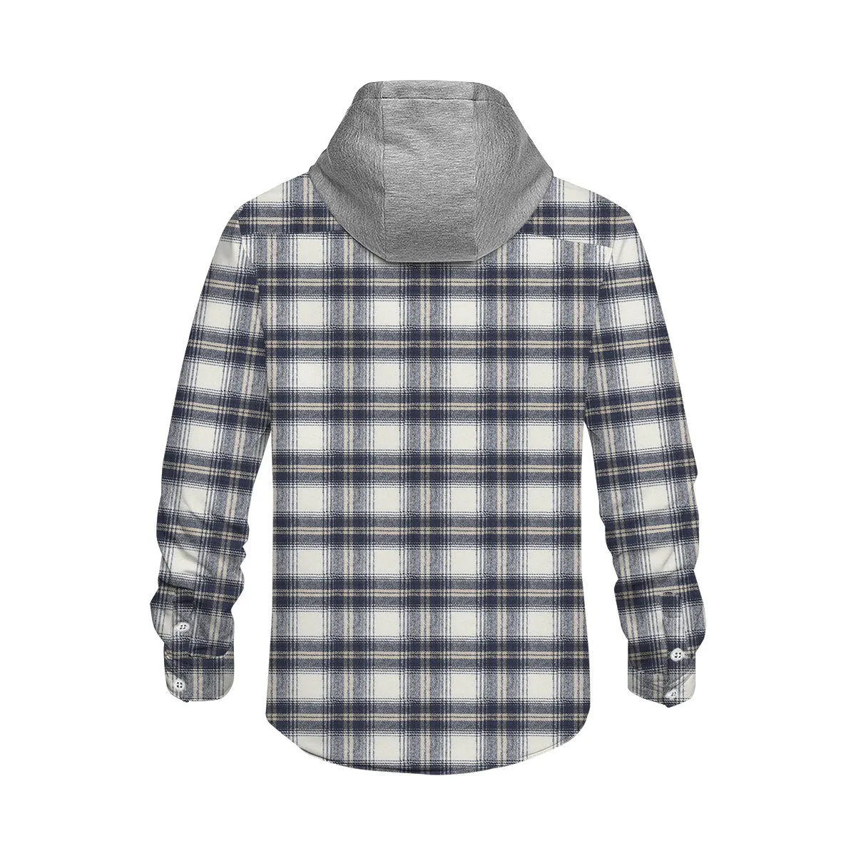 XK-40-43 Plaid Long Sleeve Hooded Shirt