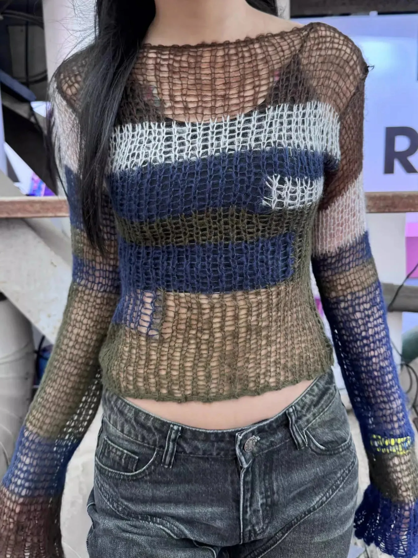 Y2K Crochet Sweater