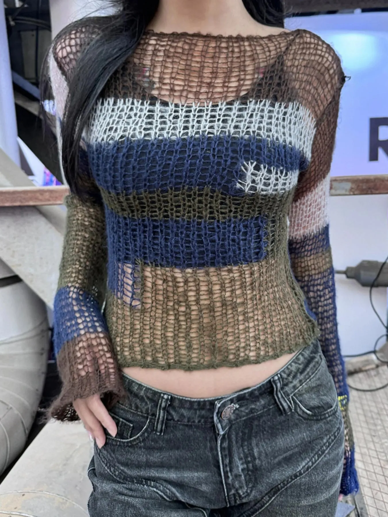 Y2K Crochet Sweater