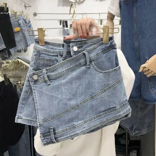 Y2K Vintage Denim Skirt Shorts