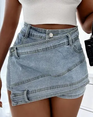 Y2K Vintage Denim Skirt Shorts