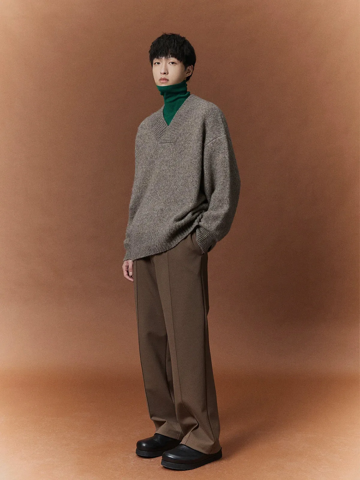 Yak and Wool V-Neck Sweater