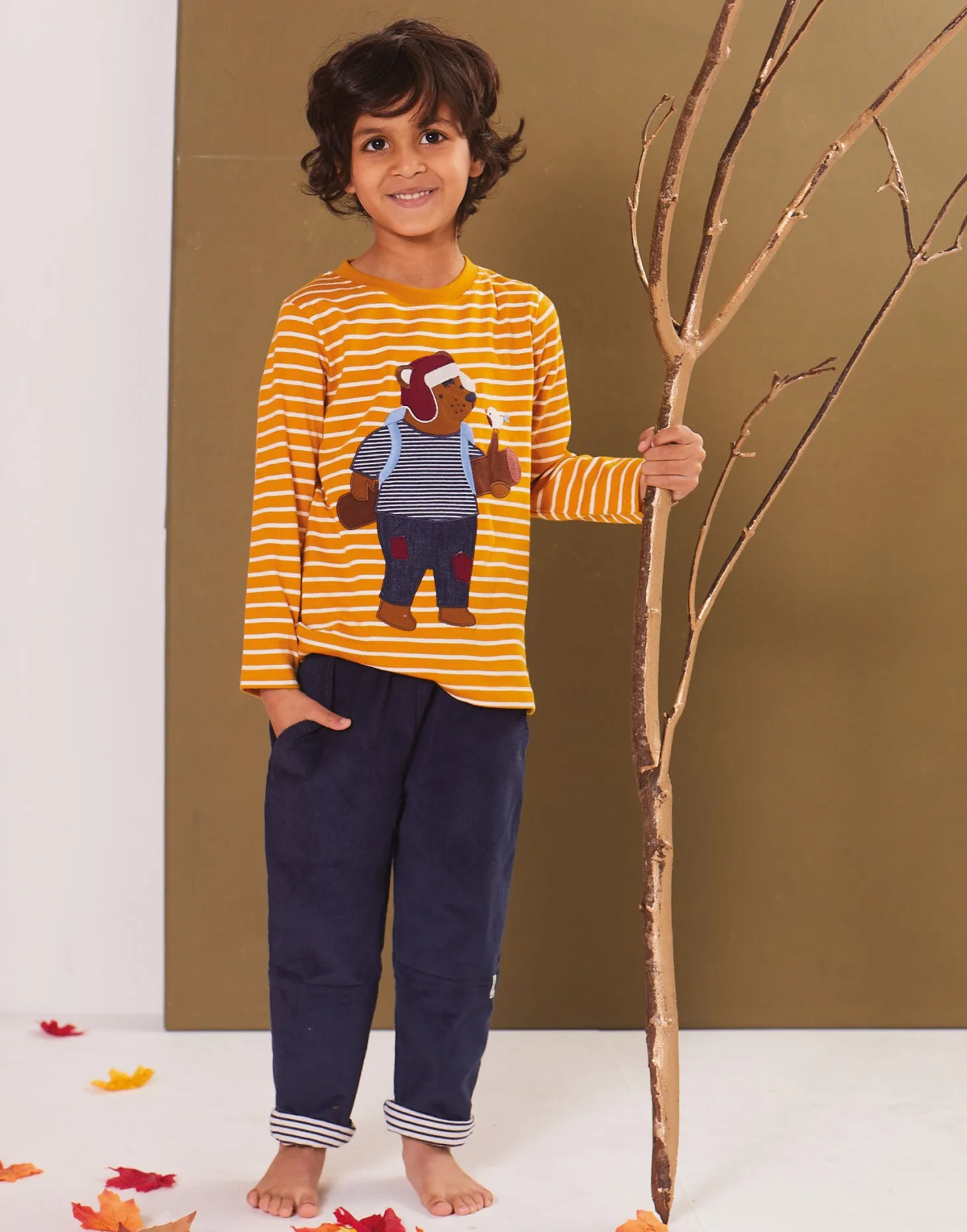 Yellow Bear Applique Top
