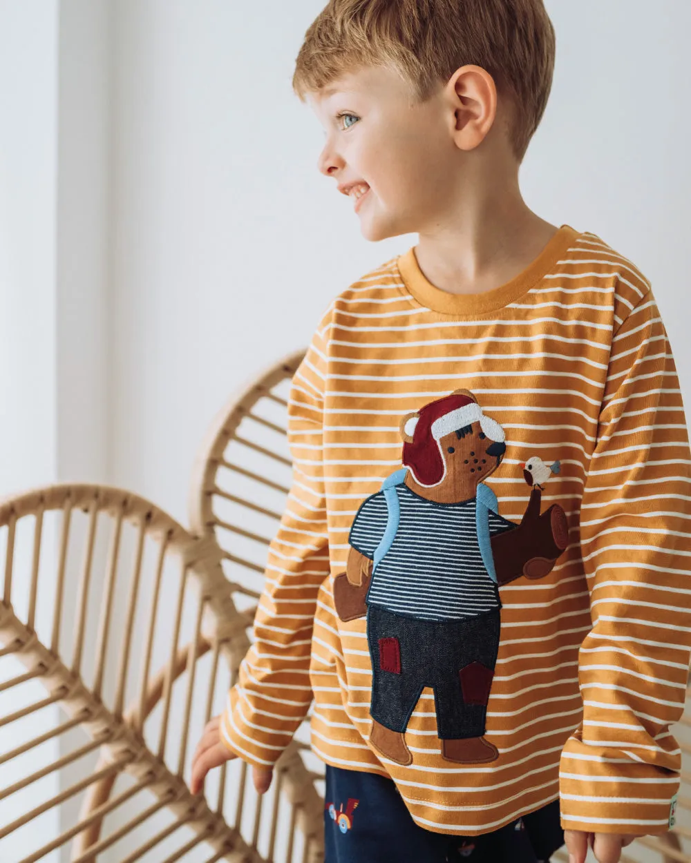 Yellow Bear Applique Top