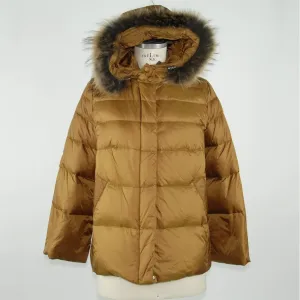 Yellow Polyamide Women Coat