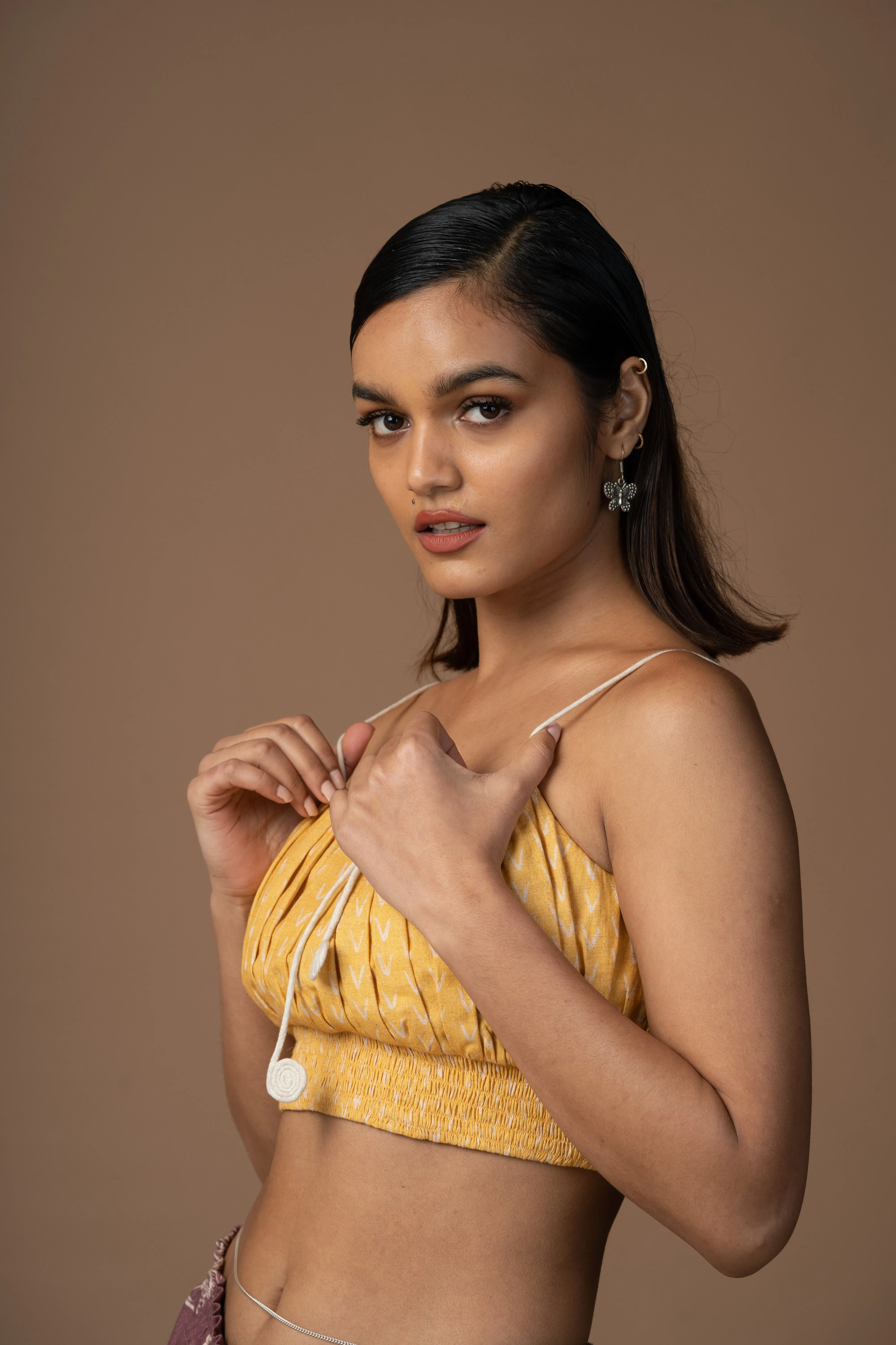 Yellow Reversible Stringed Beauty Bralette