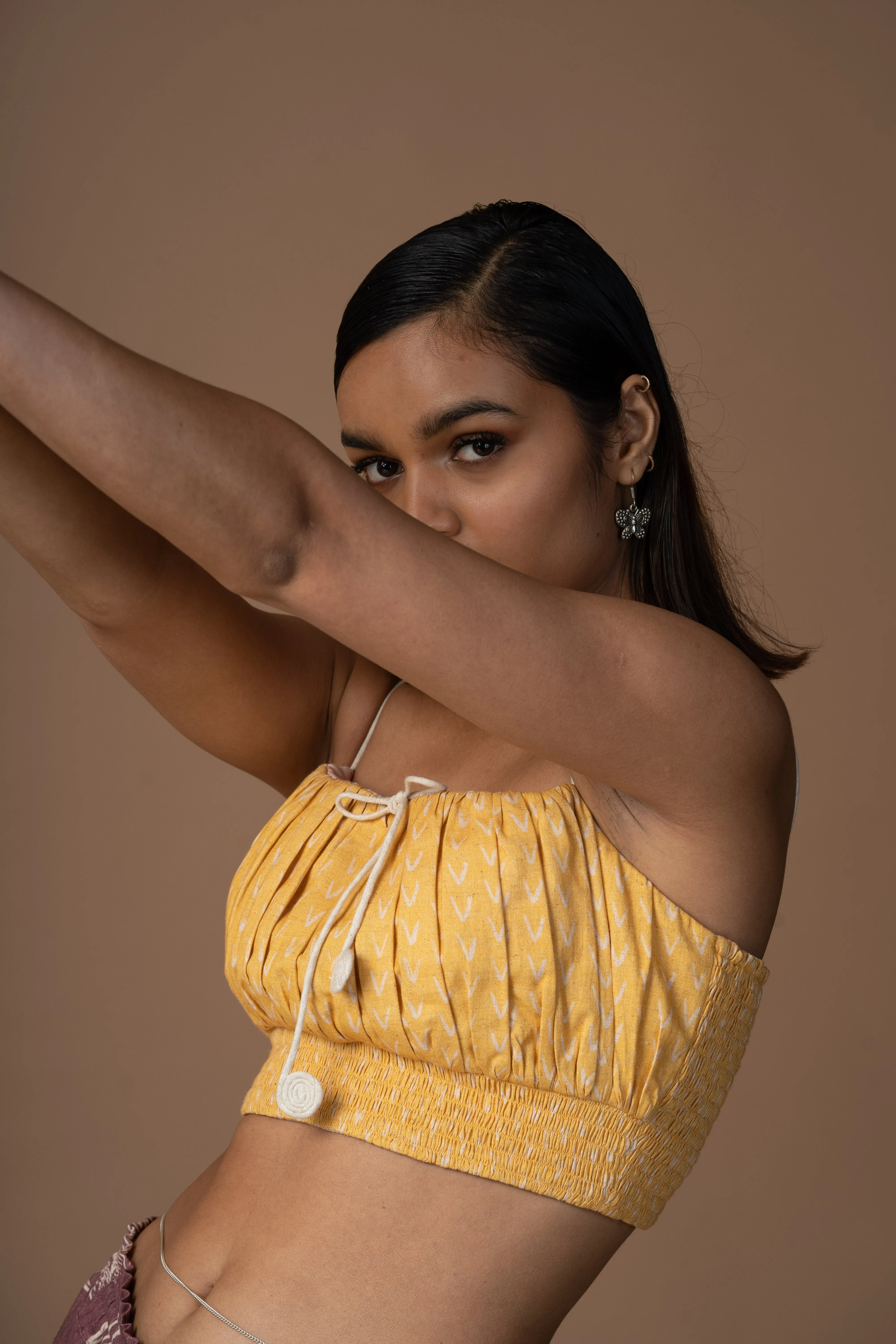Yellow Reversible Stringed Beauty Bralette