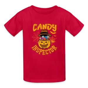 Youth 'Candy Inspector' Hanes Tagless Tee: Comfort Meets Halloween Fun for Little Sweet Tooths